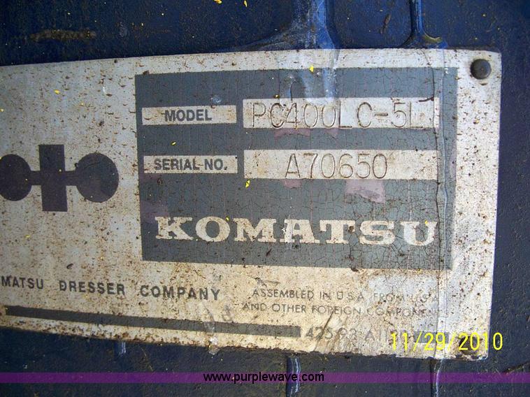 image for item 1550 1992 Komatsu PC400LC-5L excavator