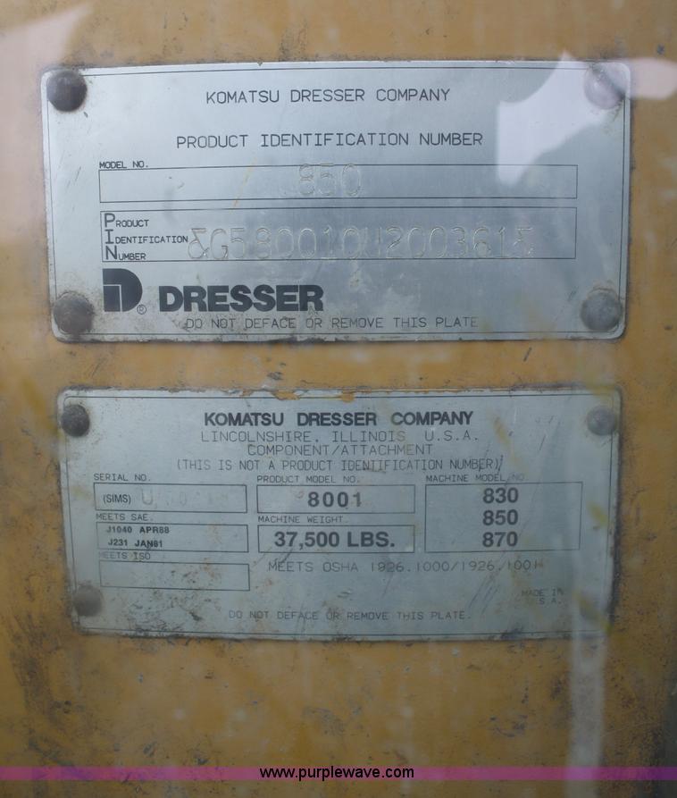 image for item 1714 Dresser 850 articulating motor grader