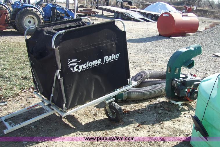Cyclone pullbehind leaf rake vacuum for riding mower in Manhattan, KS