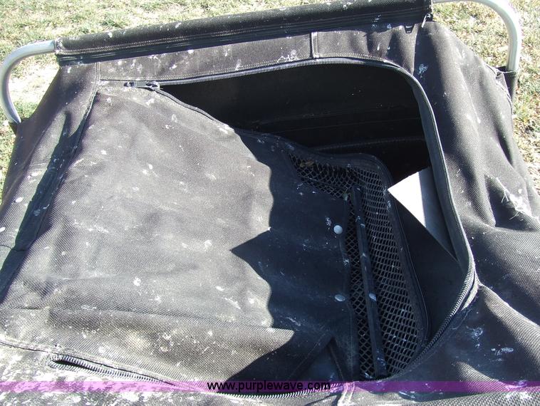 image for item 2361 Cyclone pull-behind leaf rake vacuum for riding mower