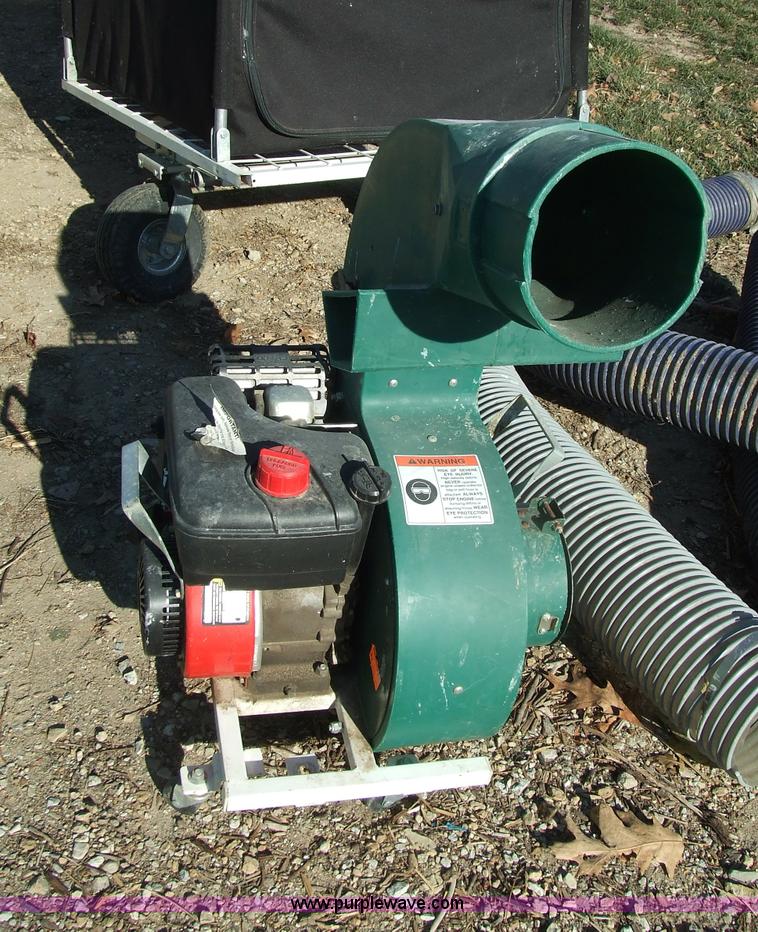 image for item 2361 Cyclone pull-behind leaf rake vacuum for riding mower