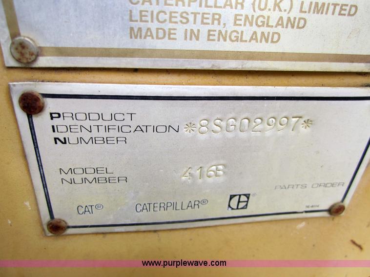 image for item 4334 Caterpillar 416B backhoe