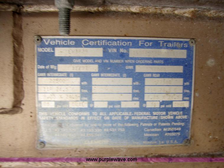 image for item 4335 1998 Clement 39' end dump trailer