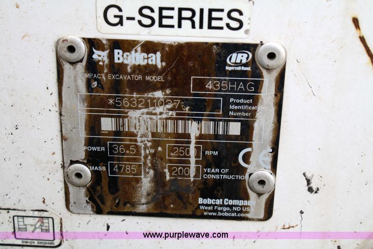 image for item 4848 2005 Bobcat 435ZHS Fasttrack compact excavator