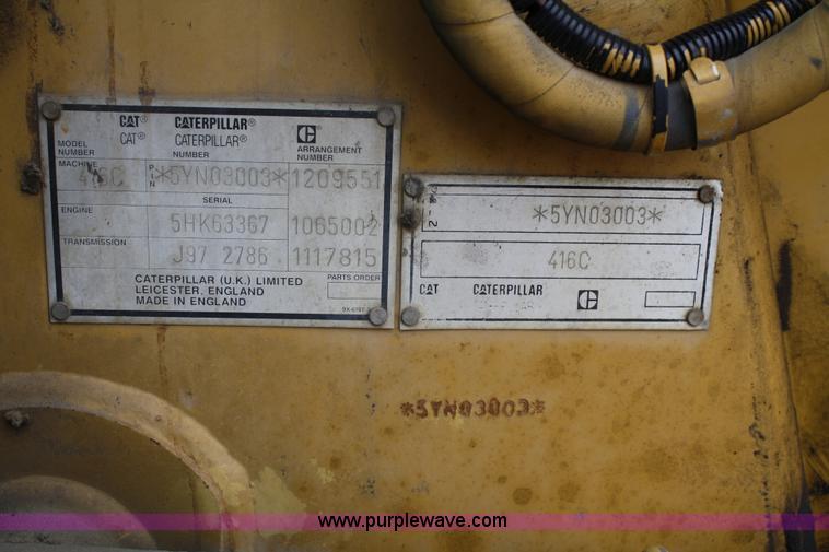 image for item 4890 1997 Caterpillar 416C backhoe loader