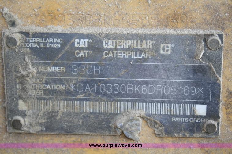 image for item 4906 2002 Caterpillar 330B hydraulic excavator