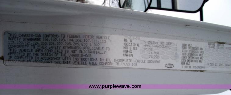 image for item 5596 1999 Sterling SC7000 Vac All air sweeper truck