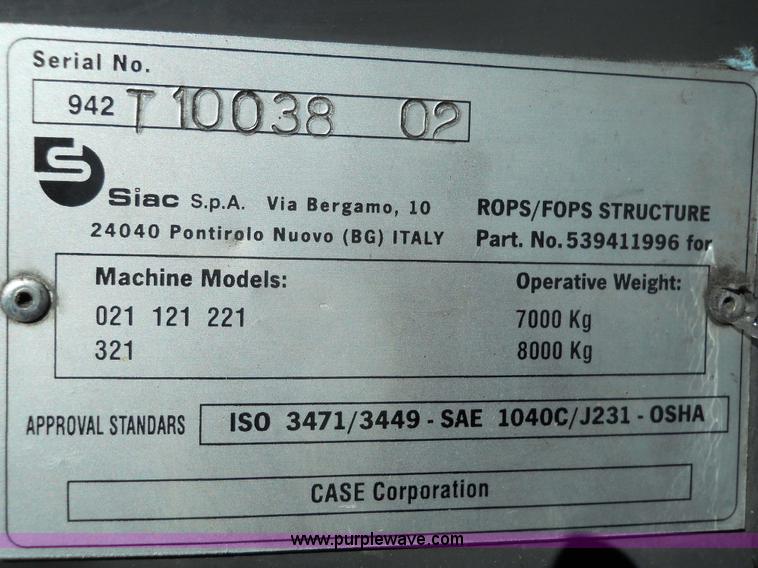 image for item 7767 2003 Case 321D wheel loader