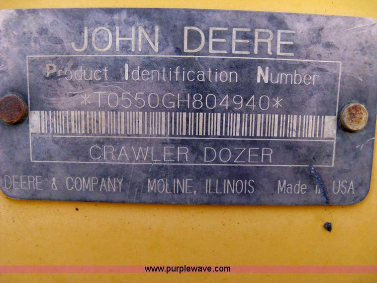 image for item 8075 1996 John Deere 550 G TC dozer
