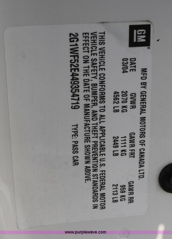 image for item 4892 2004 Chevrolet Impala