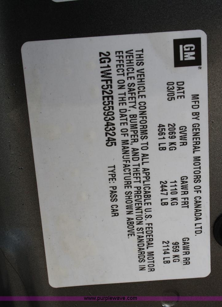 image for item 4893 2005 Chevrolet Impala