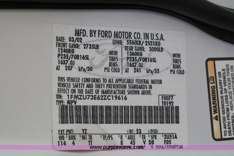 image for item 4911 2002 Ford Explorer XLT