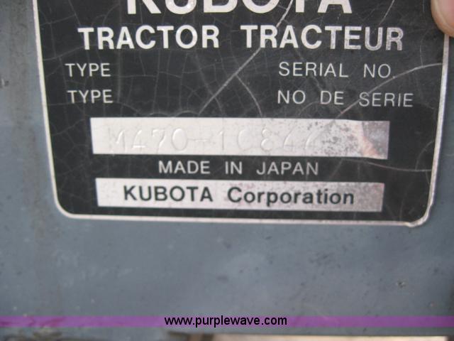 image for item 5542 1996 Kubota M4700 tractor