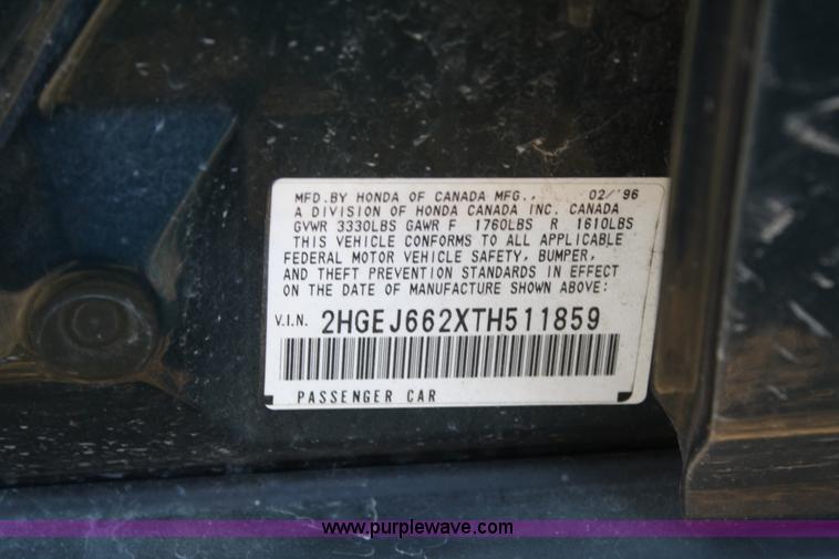 image for item 4970 1996 Honda Civic DX