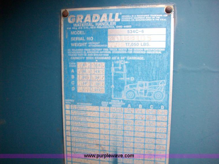 image for item 1339 Gradall 534C-6 telehandler