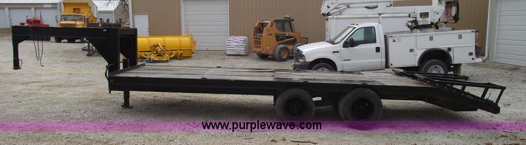 image for item 5466 1986 shop-built 24' gooseneck trailer