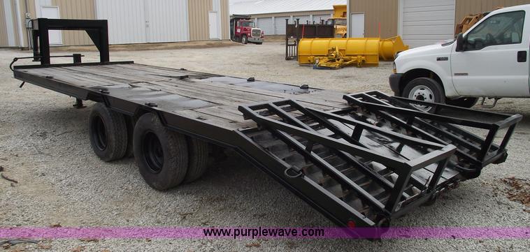image for item 5466 1986 shop-built 24' gooseneck trailer