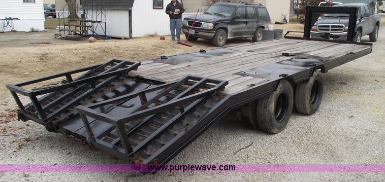 image for item 5466 1986 shop-built 24' gooseneck trailer