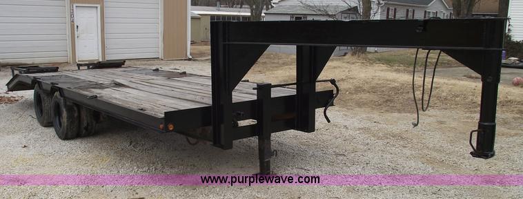 image for item 5466 1986 shop-built 24' gooseneck trailer