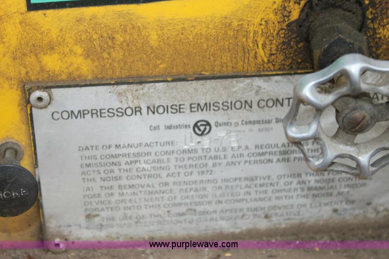 image for item 6782 Ingersoll Rand 185 trailer mounted air compressor