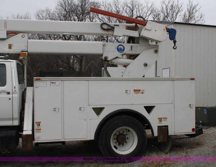 image for item 4920 Knapheide 6137HBA2 utility bed with Holan bucket boom