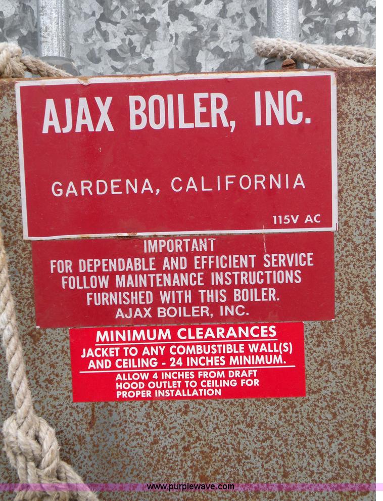image for item 5140 1989 Ajax boiler