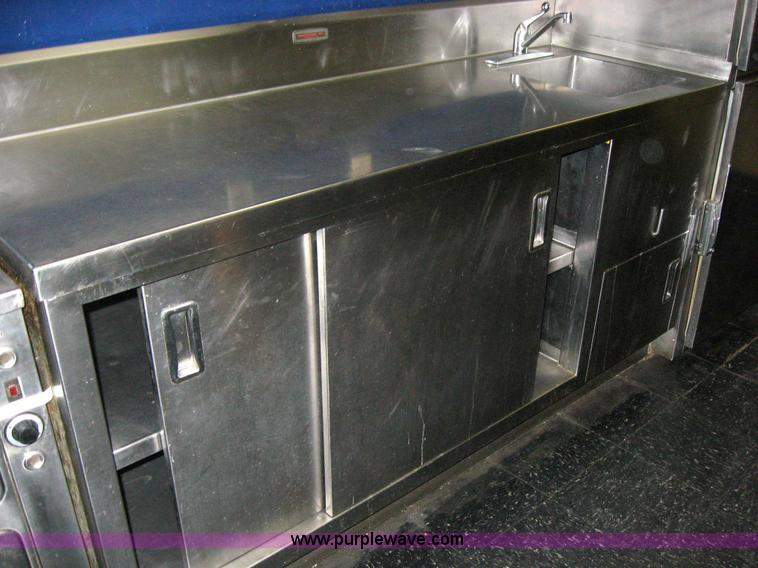 image for item 5169 Stainless steel sink with storage cabinet