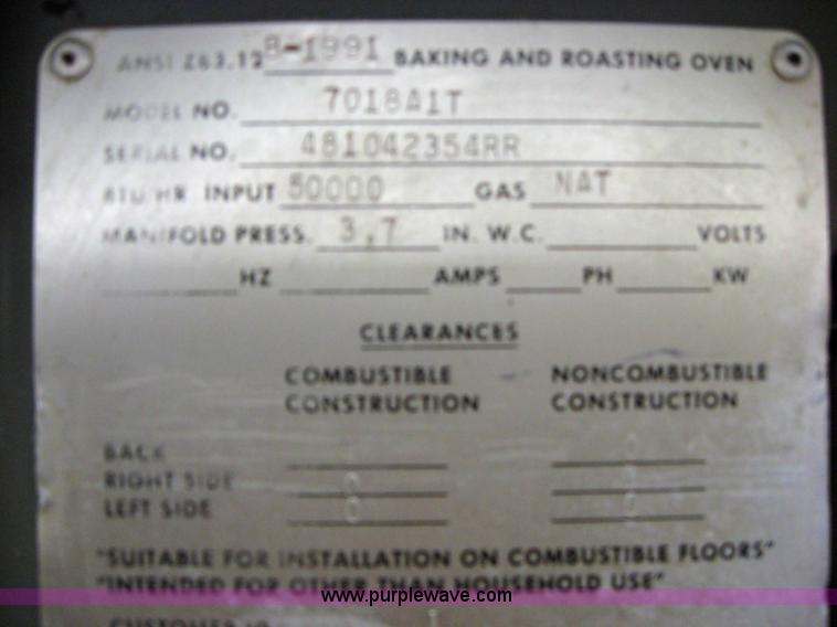 image for item 5171 Vulcan stack oven