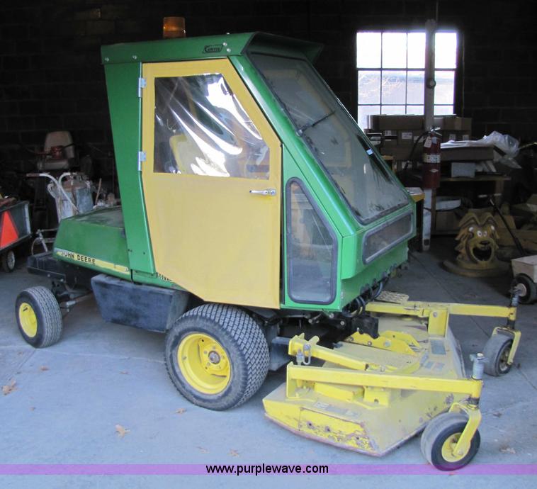 image for item 5235 1994 John Deere F925 front mount mower with broom