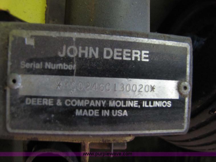 image for item 5235 1994 John Deere F925 front mount mower with broom