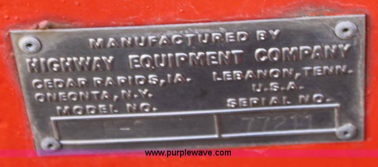 image for item 6132 Highway Equipment Company spreader