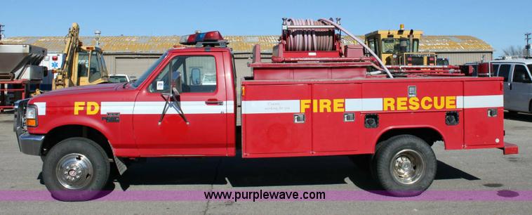 image for item 6531 1994 Ford F350 XL fire truck