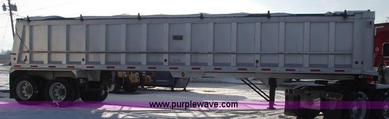 image for item 5486 1998 Travis 39' aluminum dump trailer