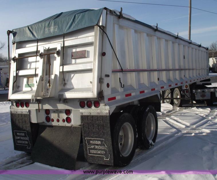 image for item 5486 1998 Travis 39' aluminum dump trailer