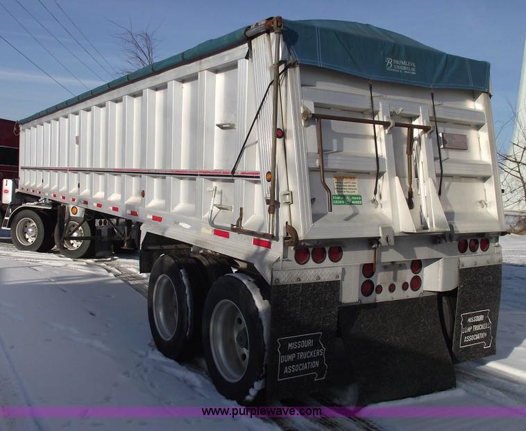 image for item 5486 1998 Travis 39' aluminum dump trailer