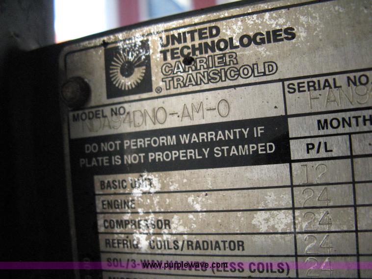 image for item 8097 Carrier Phoenix Ultra Ultima 53 R22 refrigeration unit