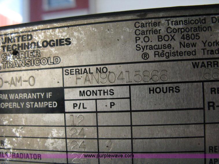 image for item 8097 Carrier Phoenix Ultra Ultima 53 R22 refrigeration unit