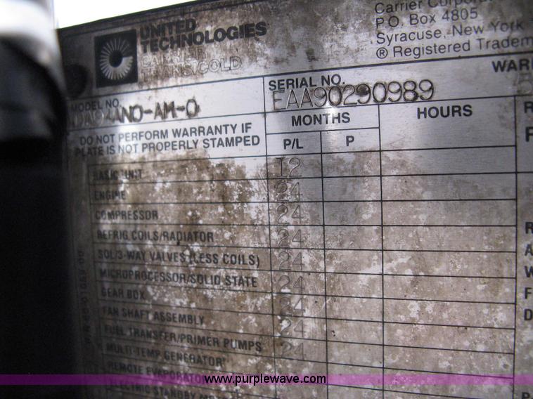 image for item 8098 Carrier Phoenix Ultra Ultima 53 R22 refrigeration unit