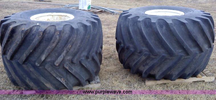 image for item 1827 (2) Goodyear 66x43.00-25NHS Terra tires and rims