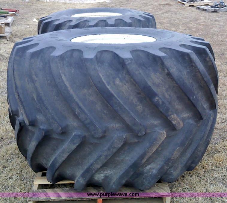 image for item 1827 (2) Goodyear 66x43.00-25NHS Terra tires and rims