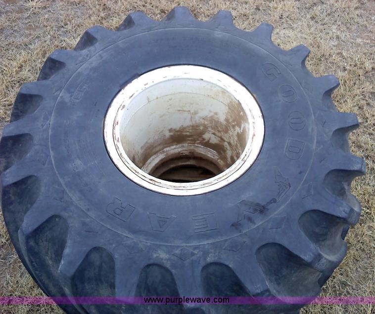 image for item 1827 (2) Goodyear 66x43.00-25NHS Terra tires and rims