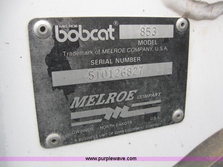 image for item 3145 Bobcat 853 skid steer