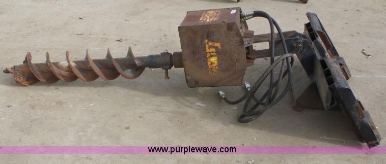 image for item 4959 Lowe 1200 hydraulic post hole digger skid steer attachment