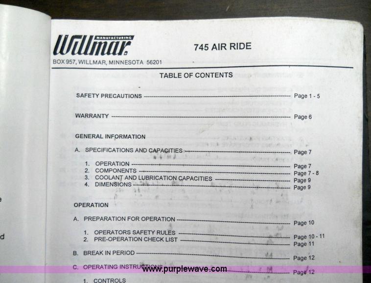image for item 7774 1995 Willmar 745 self-propelled sprayer