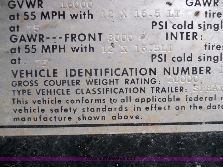 image for item 7775 1995 Felling tandem axle trailer