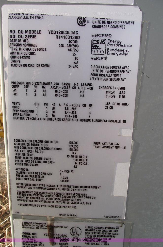 image for item 5500 Five ton Carrier AC/furnace