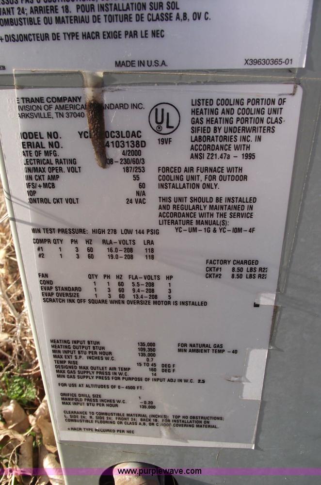 image for item 5500 Five ton Carrier AC/furnace