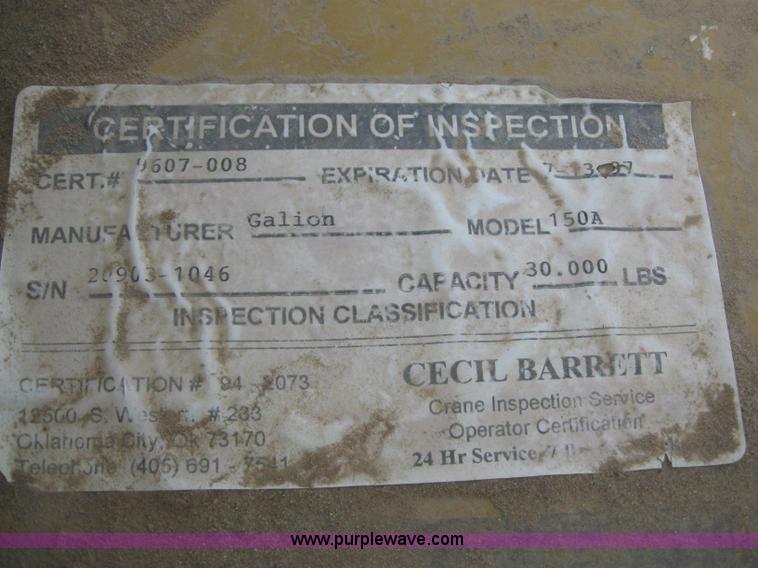 image for item 3143 Galion 150A hydraulic mobile crane