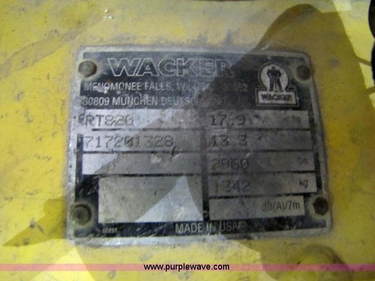 image for item 5301 Wacker RT820 vibratory walk behind packer