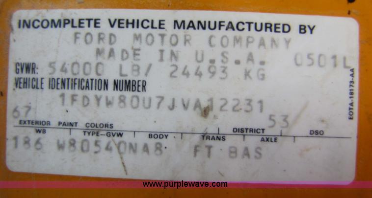 image for item 5344 1988 Ford LNT8000 dump truck